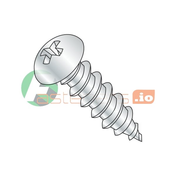 Newport Fasteners Sheet Metal Screw, #2 x 1/2 in, Zinc Plated Steel Round Head Phillips Drive, 10000 PK 370680 - main